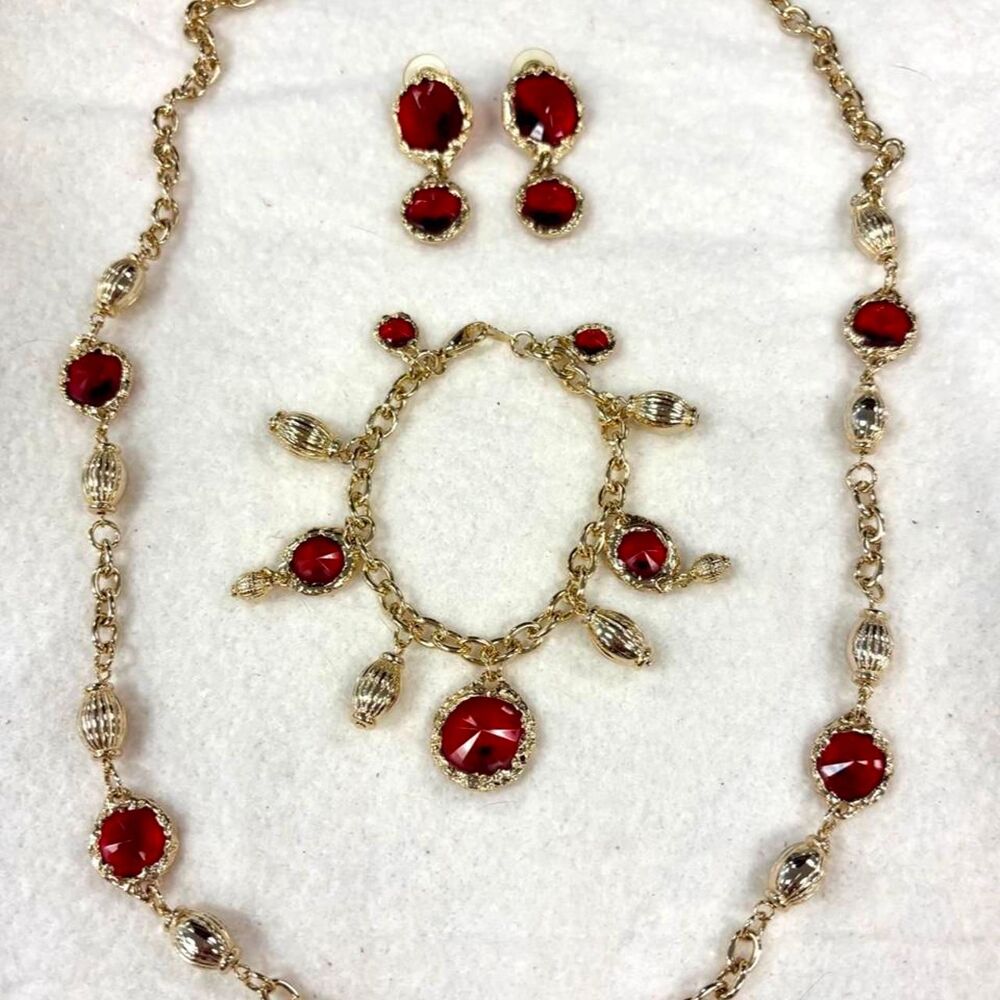 Unbranded Women's Gold and Red Jewellery